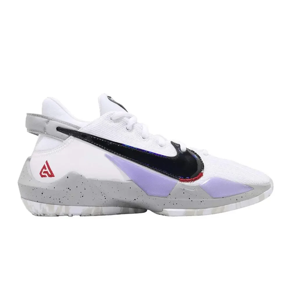 NIKE KID'S ZOOM FREAK 2 GS SHOES, WHITE/BLACK/GYM RED/CEMENT GREY, 3.5 BIG KID